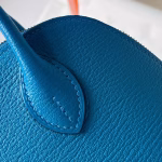 Hermes Bolide 1923 Mini Handmade Bag In Blue Frida Chevre Mysore Leather - Image 3