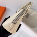 Hermes Bolide 1923 Mini Handmade Bag In Craie Chevre Mysore Leather - Image 7