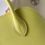 Hermes Bolide 1923 Mini Handmade Bag In Jaune Bourgeon Chevre Mysore Leather - Image 5