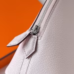 Hermes Bolide 1923 Mini Handmade Bag In Mauve Pale Chevre Mysore Leather - Image 4