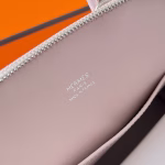 Hermes Bolide 1923 Mini Handmade Bag In Mauve Pale Chevre Mysore Leather - Image 9