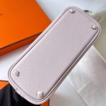 Hermes Bolide 1923 Mini Handmade Bag In Mauve Pale Chevre Mysore Leather - Image 2