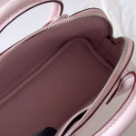 Hermes Bolide 1923 Mini Handmade Bag In Mauve Pale Chevre Mysore Leather - Image 7