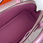 Hermes Bolide 1923 Mini Handmade Bag In Mauve Sylvestre Chevre Mysore Leather - Image 7