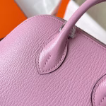 Hermes Bolide 1923 Mini Handmade Bag In Mauve Sylvestre Chevre Mysore Leather - Image 3