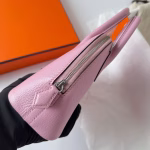 Hermes Bolide 1923 Mini Handmade Bag In Mauve Sylvestre Chevre Mysore Leather - Image 2