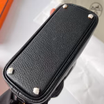 Hermes Bolide 1923 Mini Handmade Bag In Black Chevre Mysore Leather - Image 4