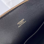 Hermes Bolide 1923 Mini Handmade Bag In Black Chevre Mysore Leather - Image 7