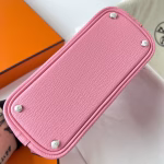 Hermes Bolide 1923 Mini Handmade Bag In Rose Confetti Chevre Mysore Leather - Image 4
