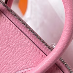 Hermes Bolide 1923 Mini Handmade Bag In Rose Confetti Chevre Mysore Leather - Image 5