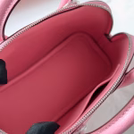 Hermes Bolide 1923 Mini Handmade Bag In Rose Confetti Chevre Mysore Leather - Image 7