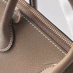 Hermes Bolide 1923 Mini Handmade Bag In Taupe Chevre Mysore Leather - Image 7