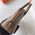 Hermes Bolide 1923 Mini Handmade Bag In Taupe Chevre Mysore Leather - Image 8