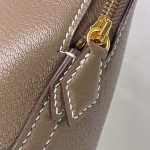 Hermes Bolide 1923 Mini Handmade Bag In Taupe Chevre Mysore Leather - Image 5