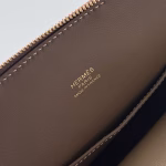Hermes Bolide 1923 Mini Handmade Bag In Taupe Chevre Mysore Leather - Image 2