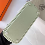 Hermes Bolide 1923 Mini Handmade Bag In Vert Fizz Chevre Mysore Leather - Image 4