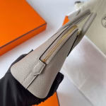 Hermes Bolide 1923 Mini Handmade Bag In Gris Asphalt Evercolor Calfskin - Image 8