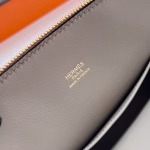 Hermes Bolide 1923 Mini Handmade Bag In Gris Asphalt Evercolor Calfskin - Image 4