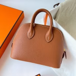 Hermes Bolide 1923 Mini Handmade Bag In Gold Evercolor Calfskin - Image 6