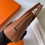 Hermes Bolide 1923 Mini Handmade Bag In Gold Evercolor Calfskin - Image 8