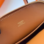 Hermes Bolide 1923 Mini Handmade Bag In Gold Evercolor Calfskin - Image 2