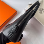 Hermes Bolide 1923 25 Handmade Bag In Black Chevre Mysore Leather - Image 8