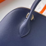 Hermes Bolide 1923 25 Handmade Bag In Blue Saphir Evercolor Calfskin - Image 4