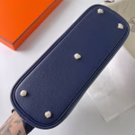 Hermes Bolide 1923 25 Handmade Bag In Blue Saphir Evercolor Calfskin - Image 7