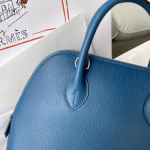 Hermes Bolide 1923 25 Handmade Bag In Deep Blue Evercolor Calfskin - Image 3
