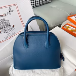 Hermes Bolide 1923 25 Handmade Bag In Deep Blue Evercolor Calfskin - Image 7