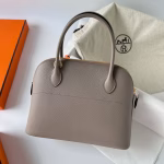 Hermes Bolide 1923 27 Handmade Bag In Gris Asphalt Epsom Calfskin - Image 10