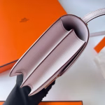 Hermes Constance 18 Handmade Bag In Mauve Pale Chevre Mysore Leather - Image 9