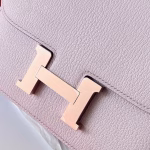 Hermes Constance 18 Handmade Bag In Mauve Pale Chevre Mysore Leather - Image 5