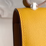 Hermes Constance 18 Handmade Bag In Jaune Ambre Epsom Calfskin - Image 6