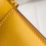 Hermes Constance 18 Handmade Bag In Jaune Ambre Epsom Calfskin - Image 10