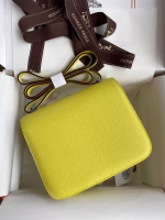 Hermes Constance 18 Handmade Bag In Lime Epsom Calfskin - Image 6