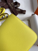 Hermes Constance 18 Handmade Bag In Lime Epsom Calfskin - Image 9