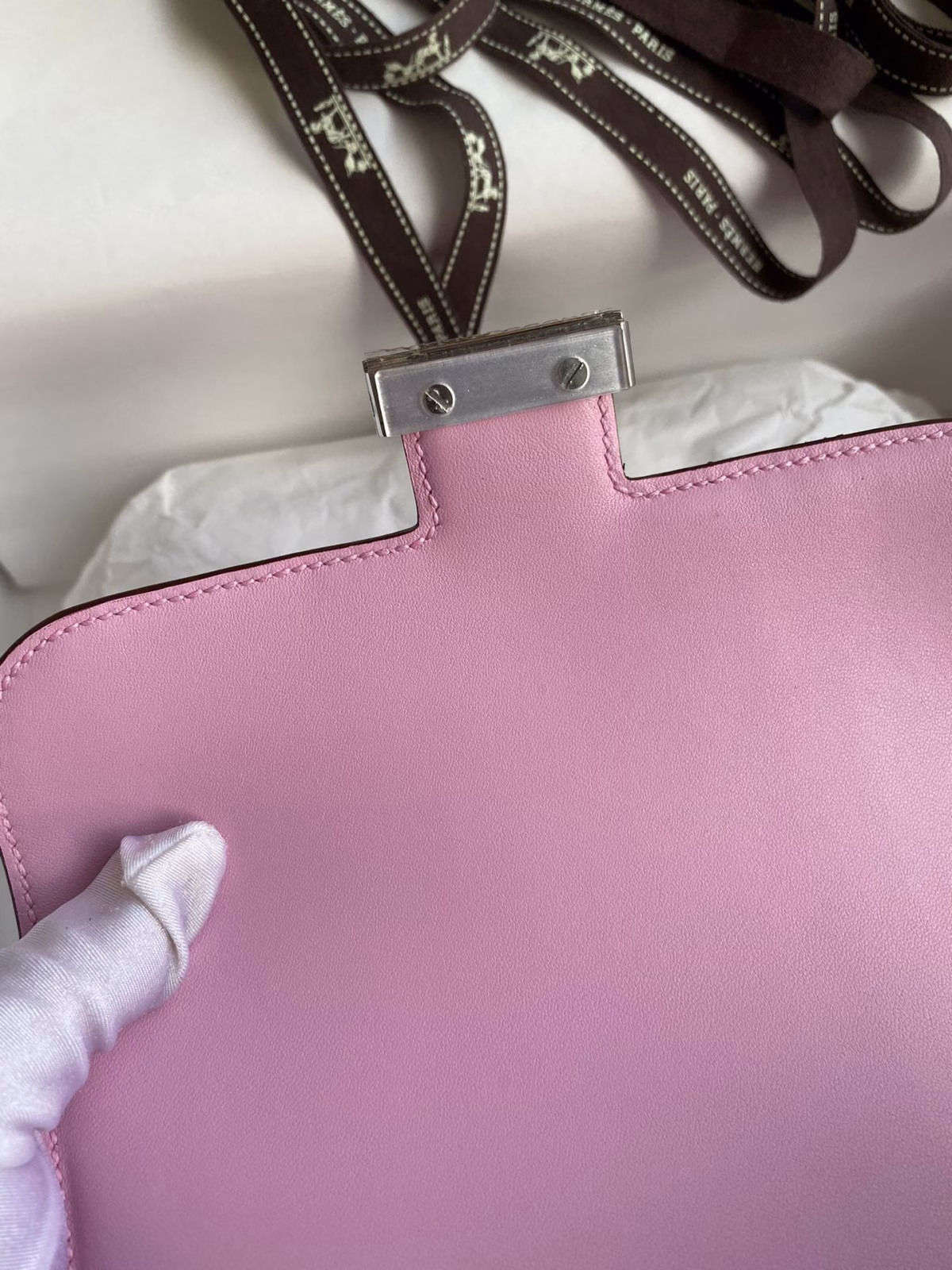 Hermes Constance 18 Handmade Bag In Mauve Sylvestre Epsom Calfskin - Image 5