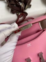 Hermes Constance 18 Handmade Bag In Pink Epsom Calfskin - Image 5