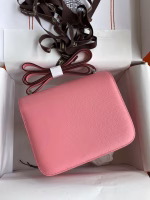 Hermes Constance 18 Handmade Bag In Rose Confetti Epsom Calfskin - Image 6