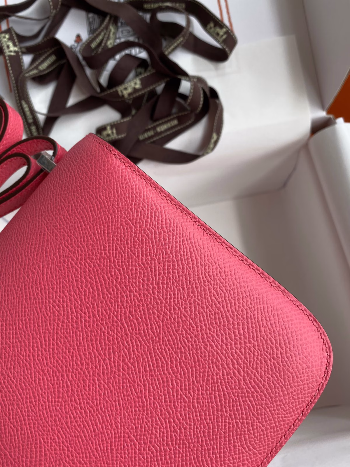 Hermes Constance 18 Handmade Bag In Rose Lipstick Epsom Calfskin - Image 8