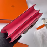 Hermes Constance 18 Handmade Bag In Rose Lipstick Evercolor Calfskin - Image 8