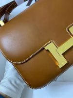 Hermes Constance 24 Handmade Bag In Gold Barenia Calfskin - Image 9