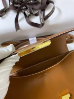 Hermes Constance 24 Handmade Bag In Gold Barenia Calfskin - Image 2