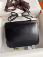 Hermes Constance 24 Handmade Bag In Black Box Calfskin - Image 6