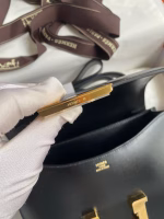 Hermes Constance 24 Handmade Bag In Black Box Calfskin - Image 5