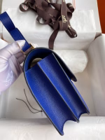 Hermes Constance 24 Handmade Bag In Blue Electric Epsom Calfskin - Image 7
