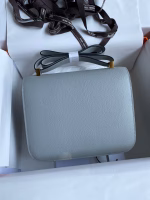 Hermes Constance 24 Handmade Bag In Blue Lin Epsom Calfskin - Image 6