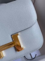 Hermes Constance 24 Handmade Bag In Blue Lin Epsom Calfskin - Image 7