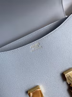 Hermes Constance 24 Handmade Bag In Blue Lin Epsom Calfskin - Image 3